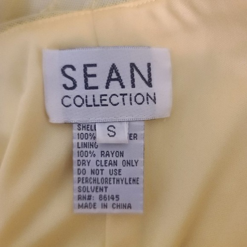 Sean Collection Fully Beaded Sequence Yellow Dres… - image 6